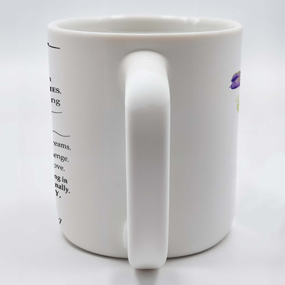 To My Grandson Encouragement And Love Message With Pansy Flowers - Personalized Custom Coffee Mug - GSN021_MG