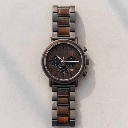 To My Grandson, Believe In Your Heart, Watch Design - Personalized Engraved Wooden Watches - GSN027_ENWA