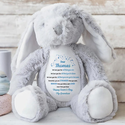 Dear Thomas, We Love You For All That You Are, Stuffed Bunny