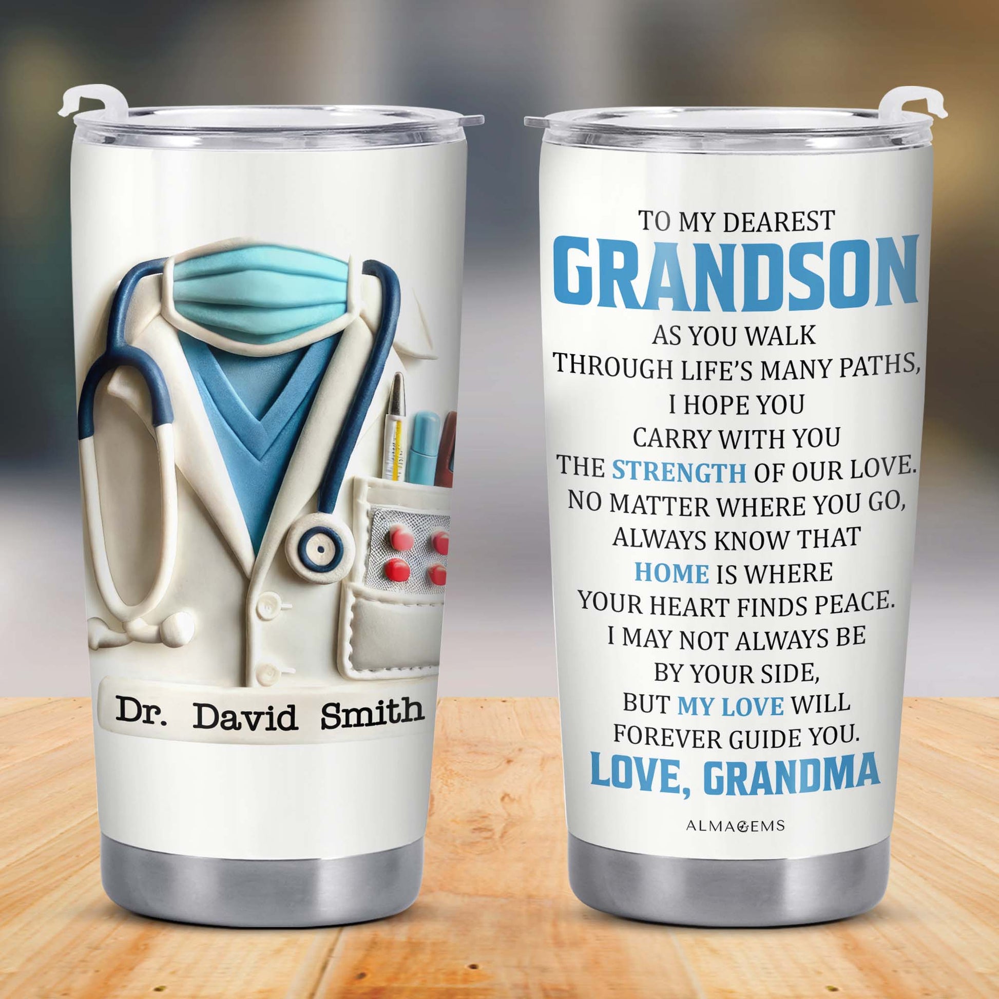 To My Dearest Grandson, As You Walk Through Life's Many Paths, Medical Instrument And Scrubs