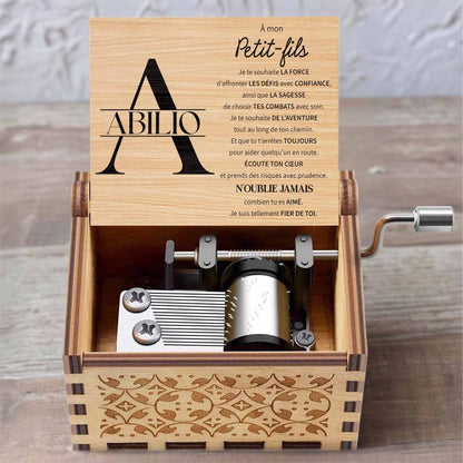 To My Grandson, I Wish You Strength, Wood Music Box
