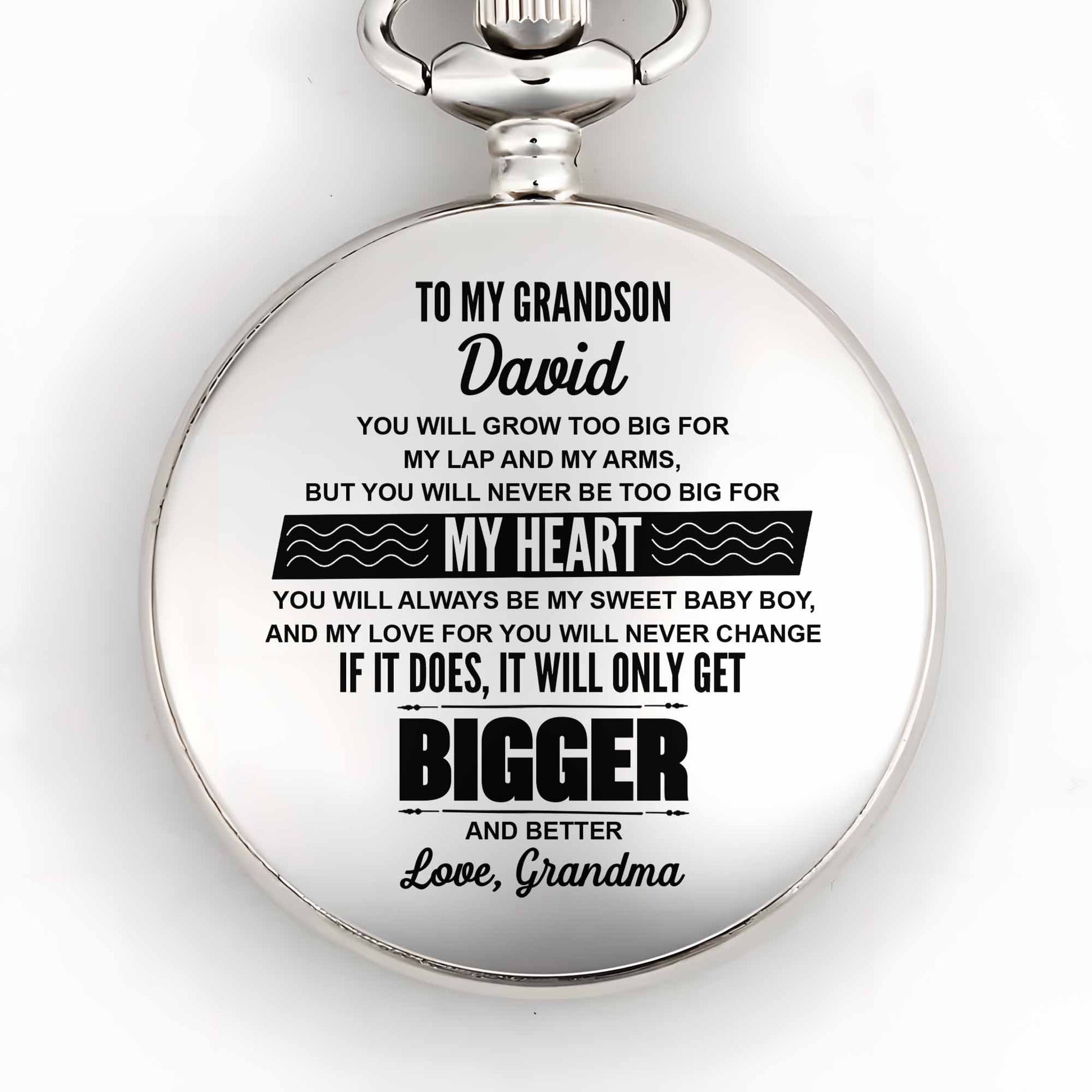 To My Grandson, Love Always Grows, Heart And Waves Design