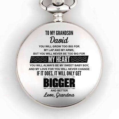 To My Grandson, Love Always Grows, Heart And Waves Design