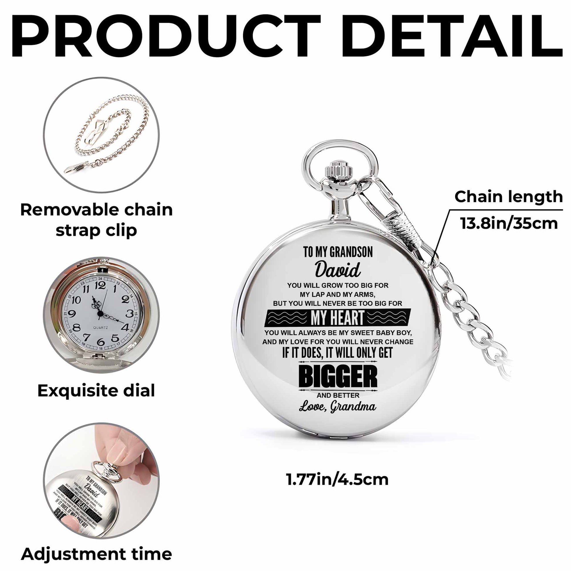 To My Grandson, Love Always Grows, Heart And Waves Design