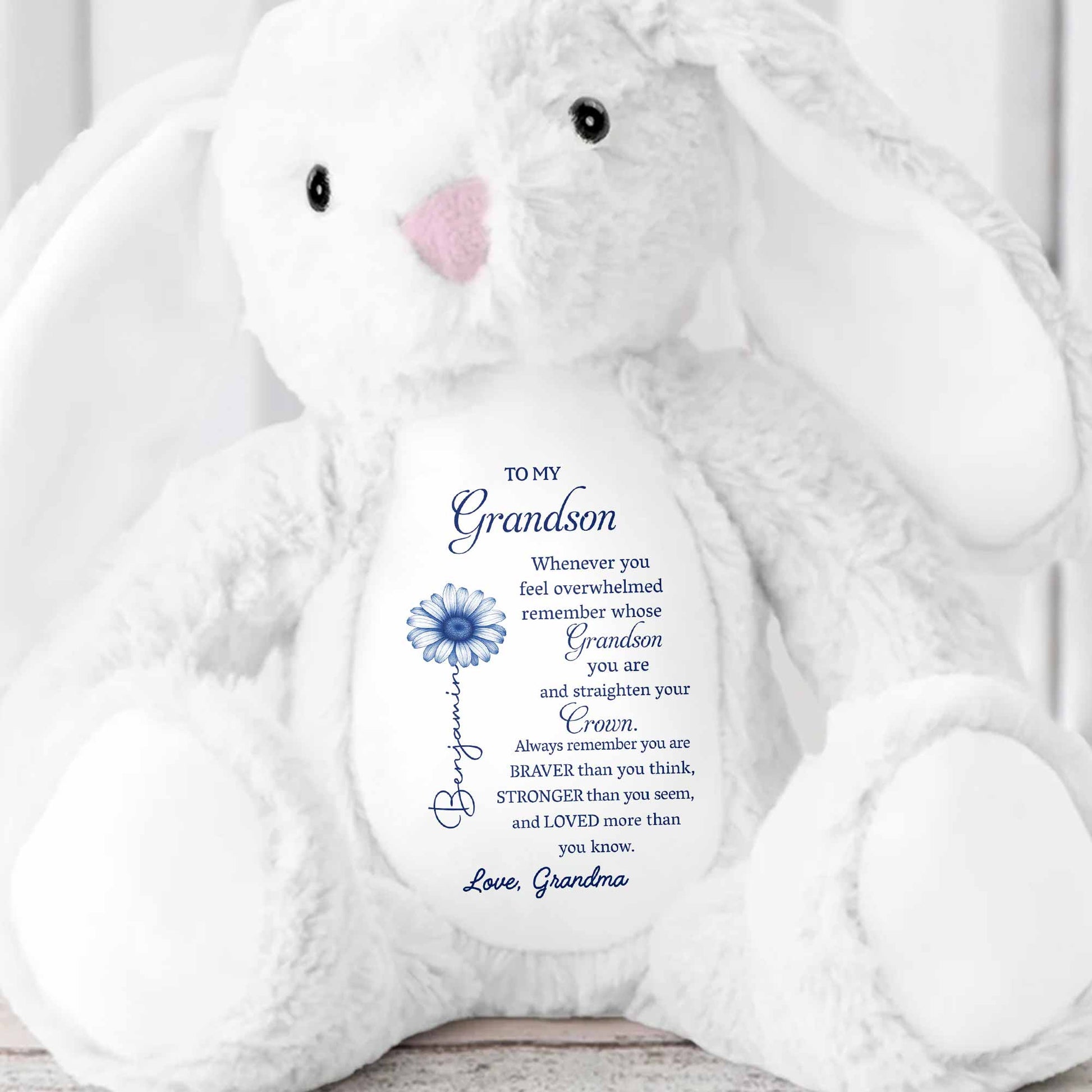 To My Grandson, Remember Your Strength Crown And Flower