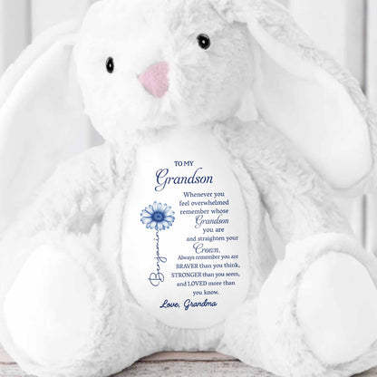 To My Grandson, Remember Your Strength Crown And Flower