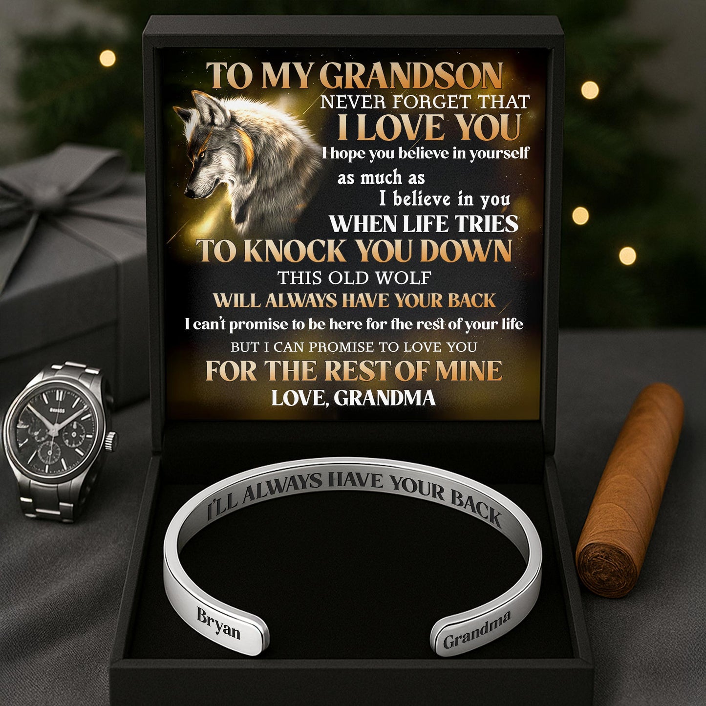 To My Grandson, This Old Wolf Will Always Have Your Back