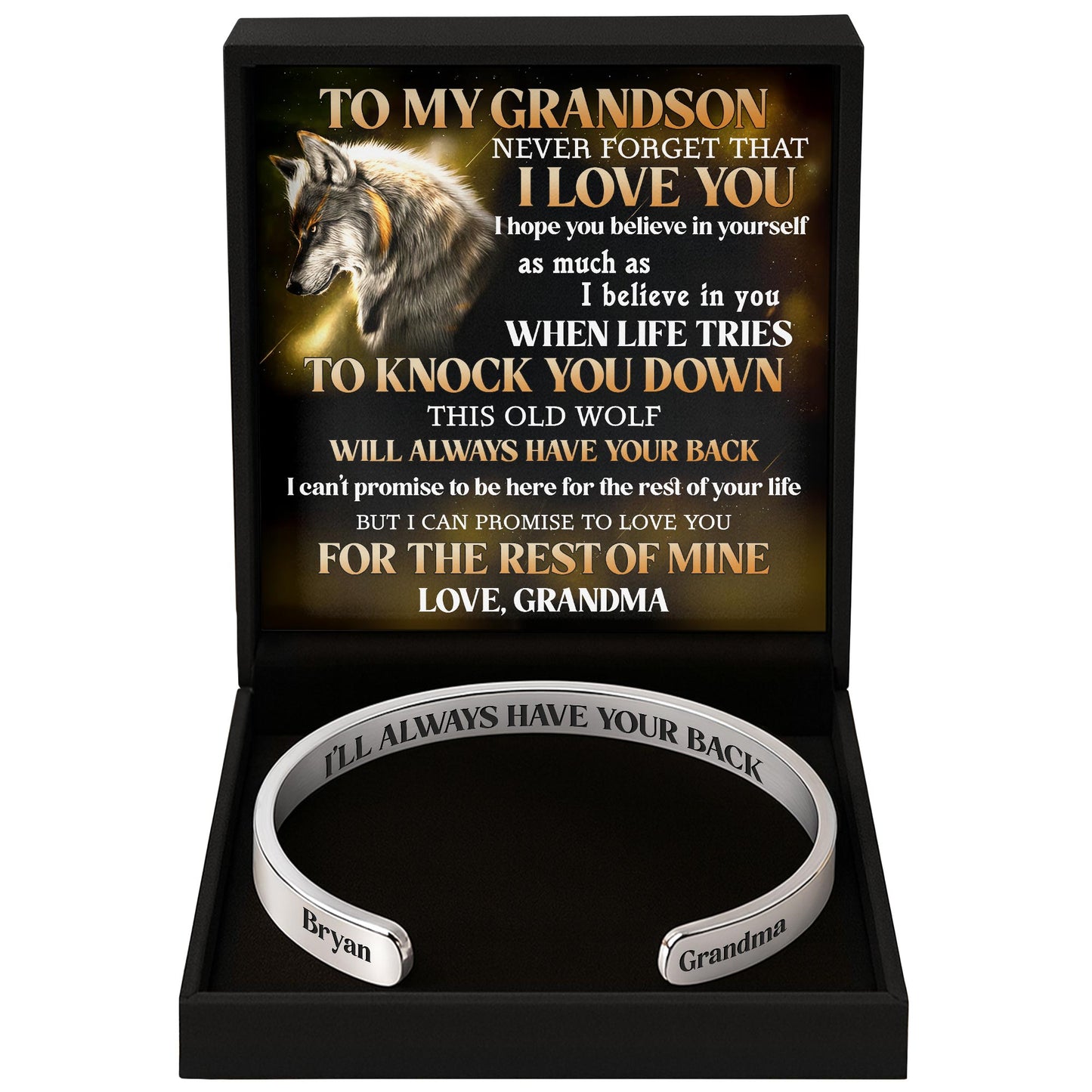 To My Grandson, This Old Wolf Will Always Have Your Back