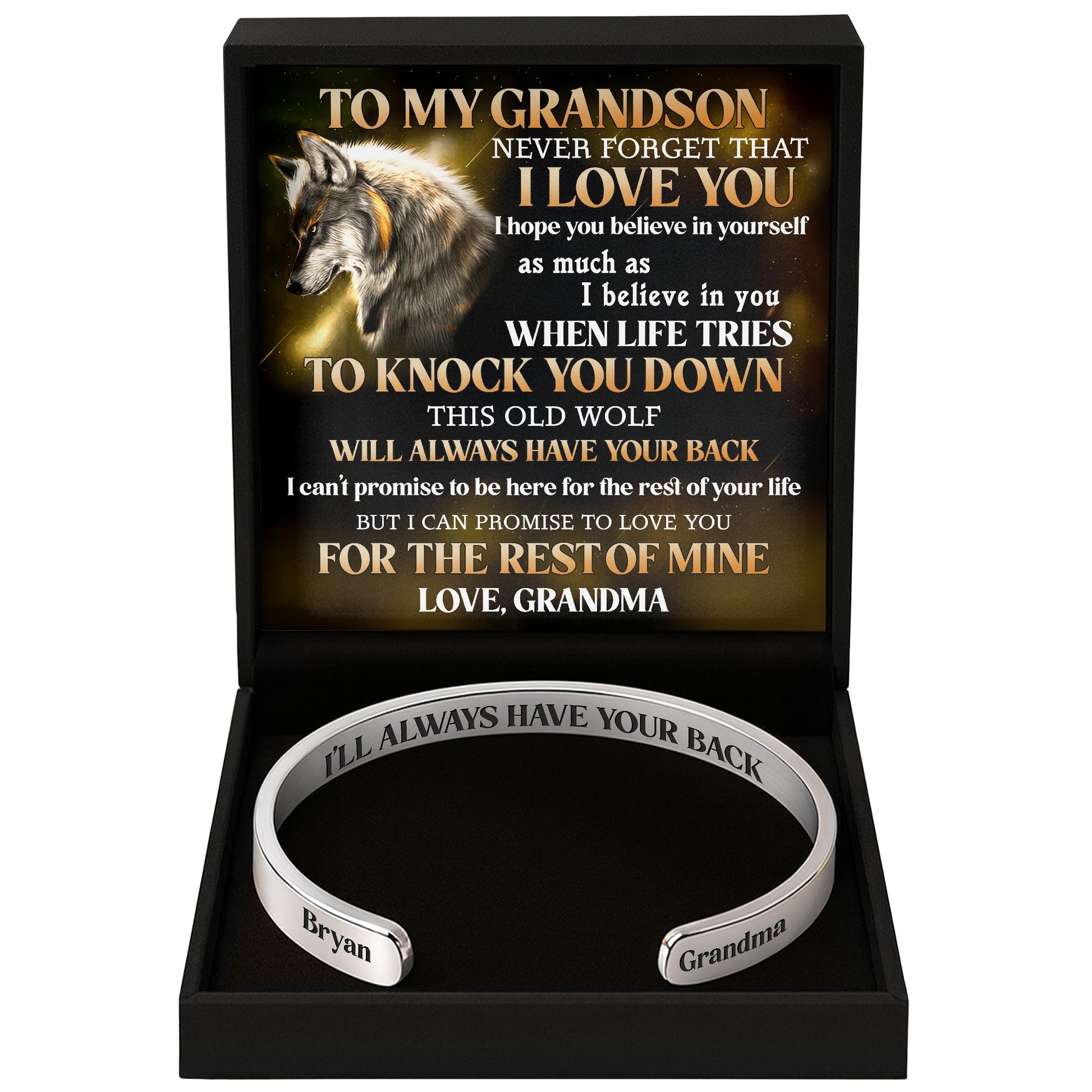 To My Grandson, This Old Wolf Will Always Have Your Back