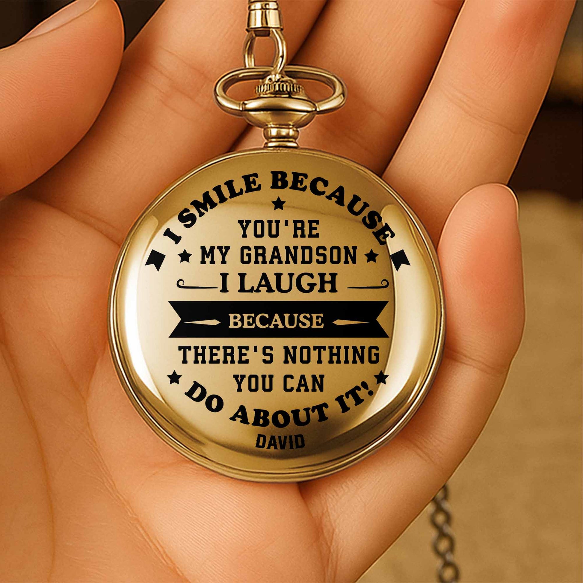 I Smile Because Youre My Grandson I Laugh Because