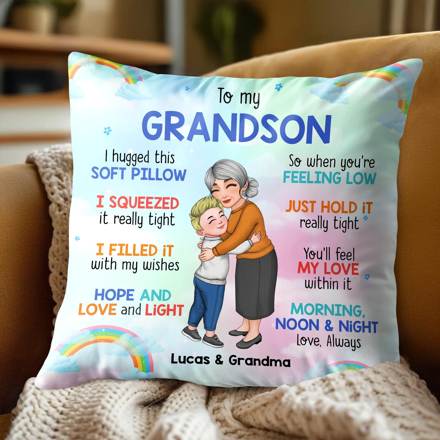 I Hugged This Soft Pillow, Love From Grandma