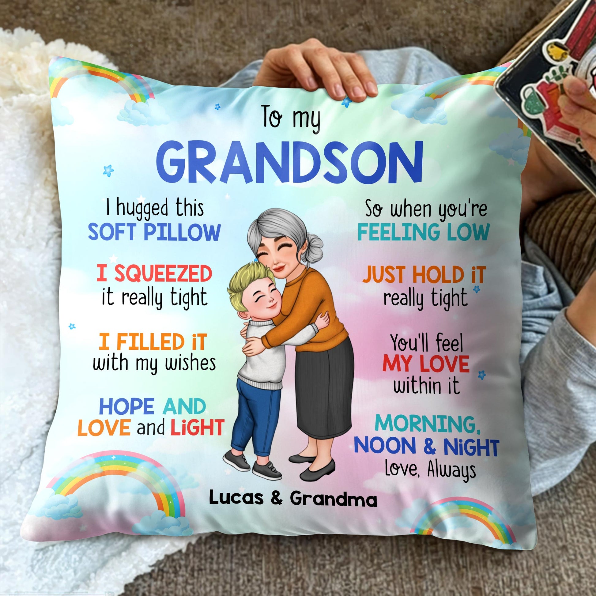 I Hugged This Soft Pillow, Love From Grandma