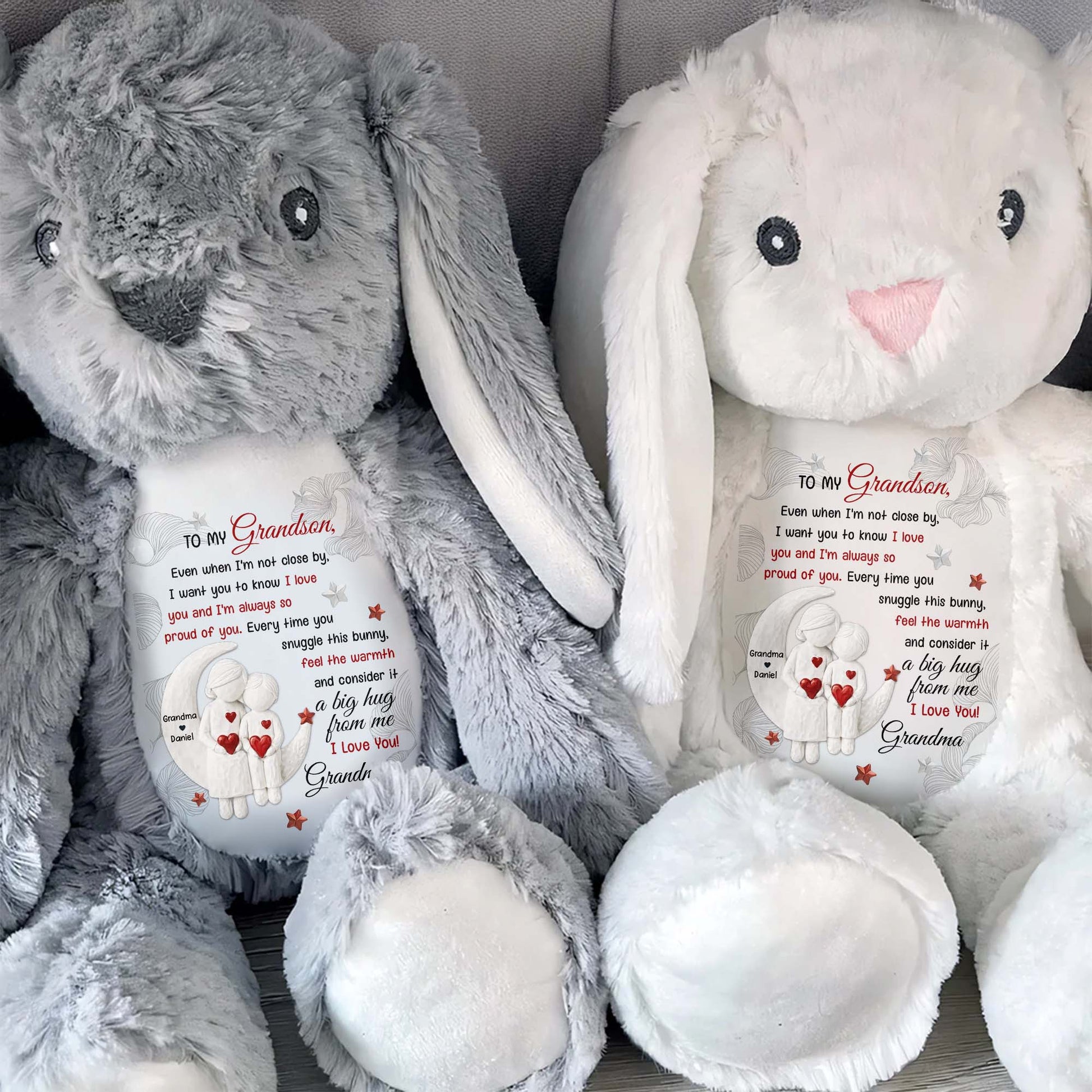 To My Grandson, Every Time You Snuggle This Bunny