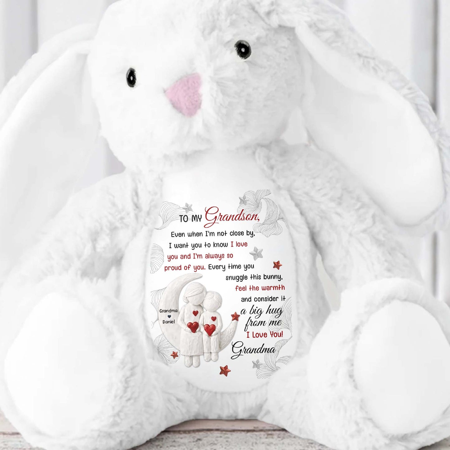 To My Grandson, Every Time You Snuggle This Bunny