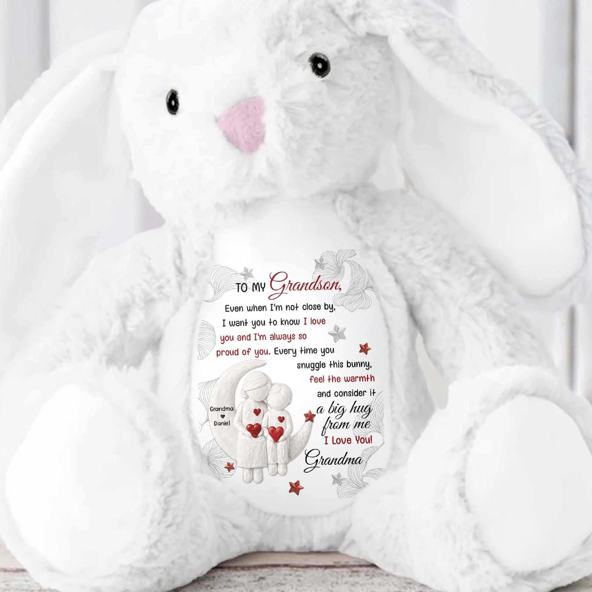 To My Grandson, Every Time You Snuggle This Bunny