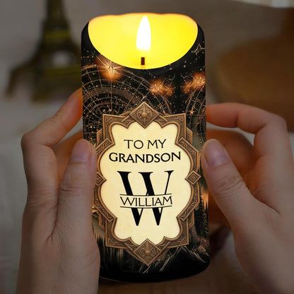 To My Grandson Be Strong And Chase Your Dreams Monogram Mountain