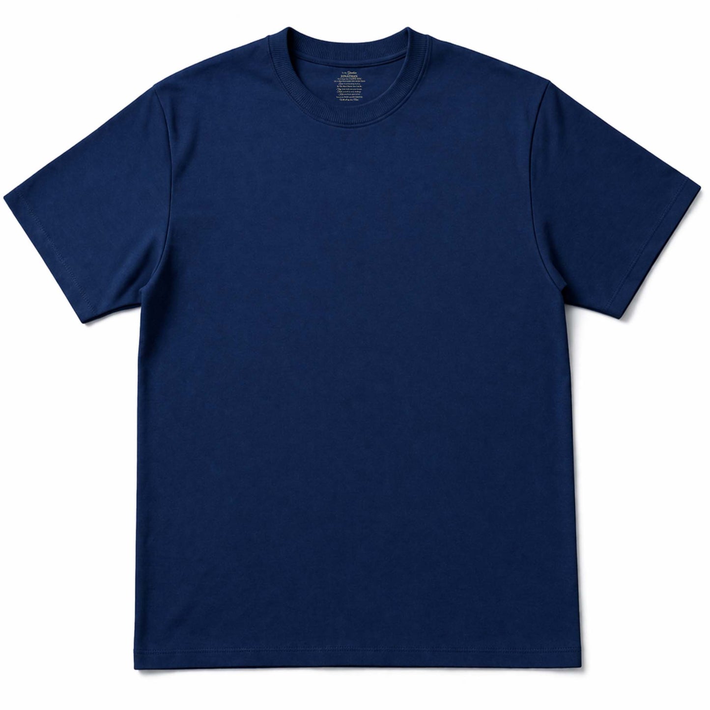 To My Grandson Never Forget That I Love You Personalized Message - Personalized Custom Inside Neck Print T-Shirt - GSN070_BCBAS
