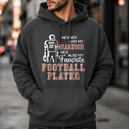 He Is Not Just My Grandson My Favorite Football Player - Personalized Custom Unisex T-shirt, Hoodie - GSN187_BBAS