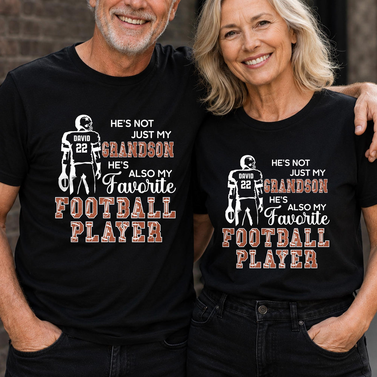 He Is Not Just My Grandson My Favorite Football Player - Personalized Custom Unisex T-shirt, Hoodie - GSN187_BBAS