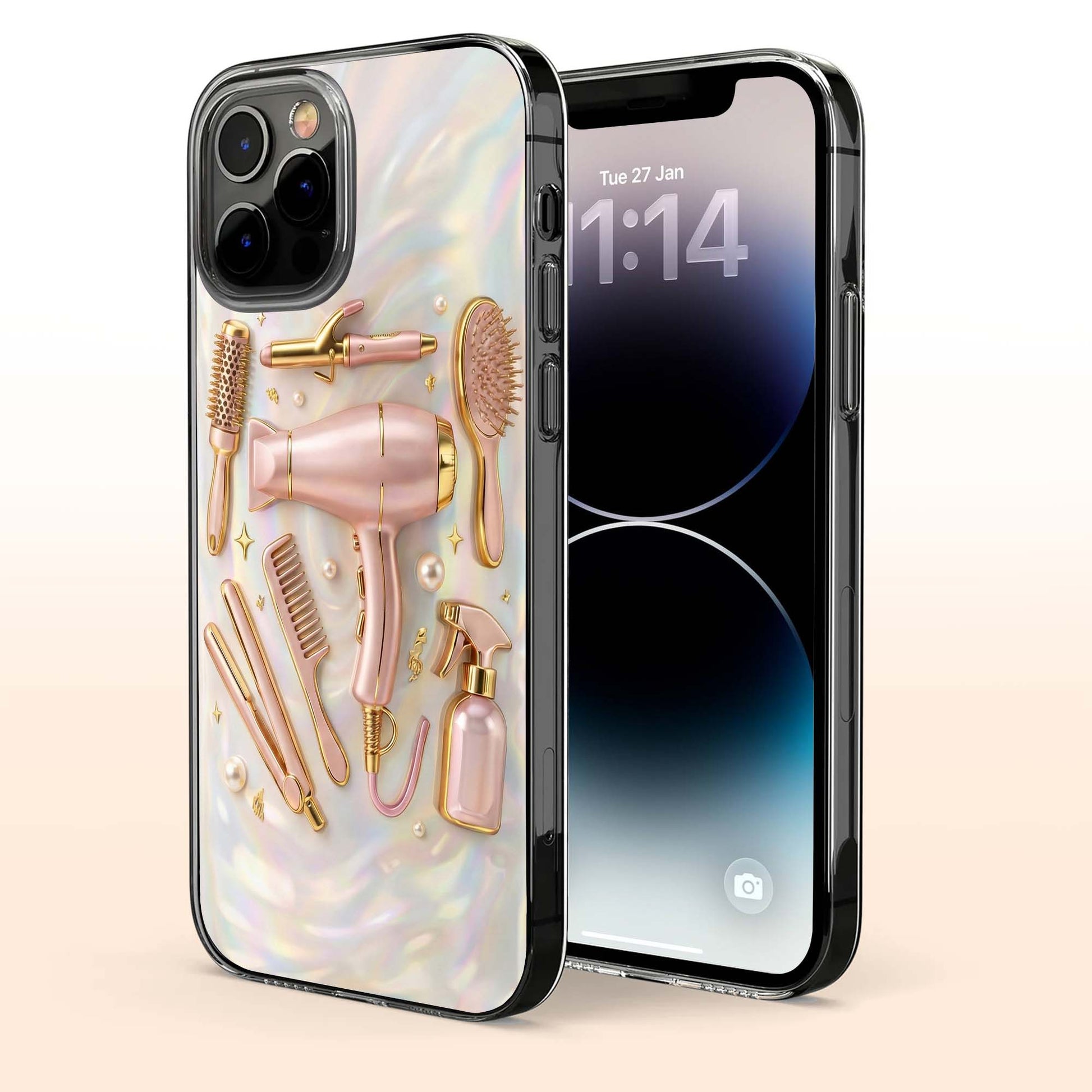 Styling With Love Hair Dryer And Salon Beauty Tools Pattern