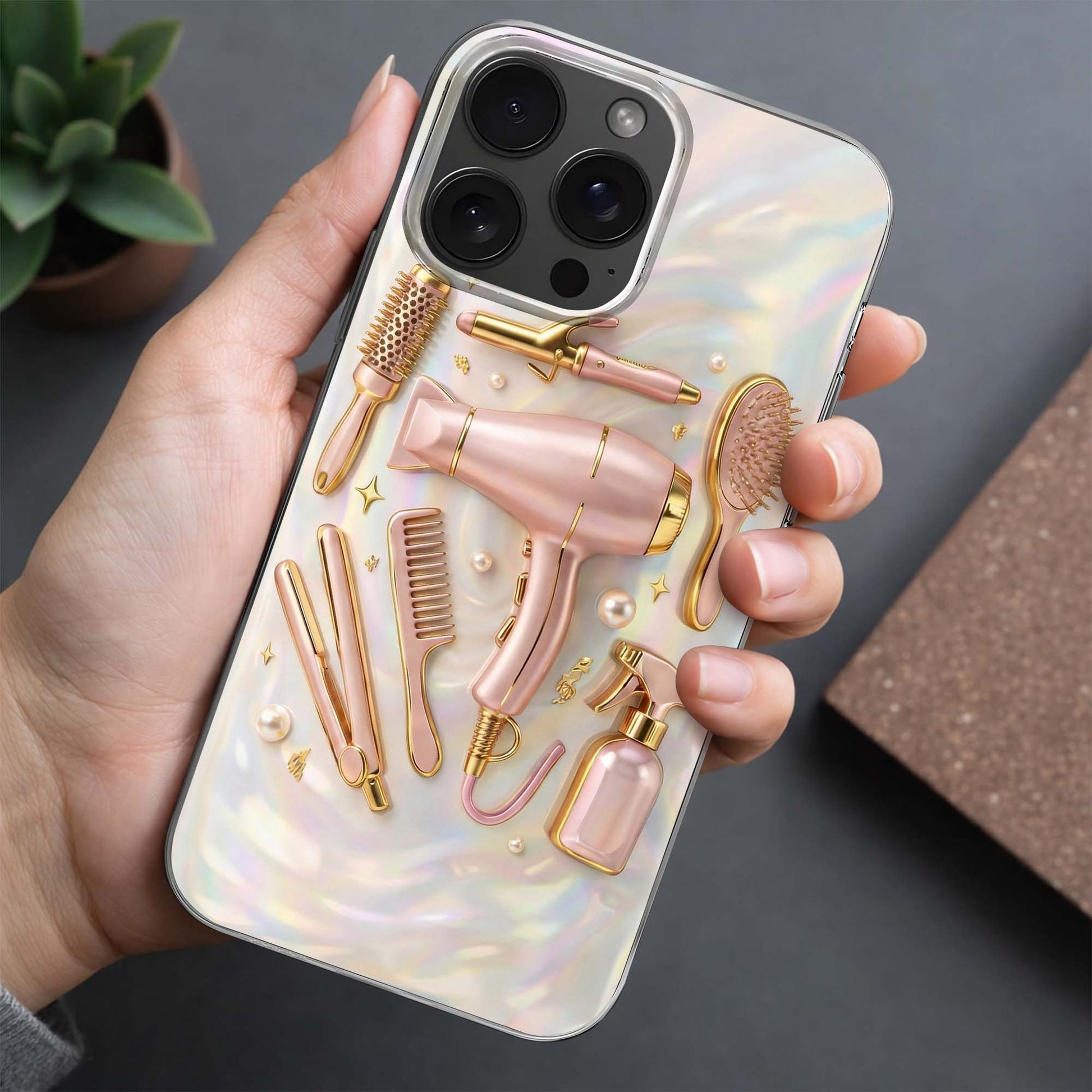 Styling With Love Hair Dryer And Salon Beauty Tools Pattern