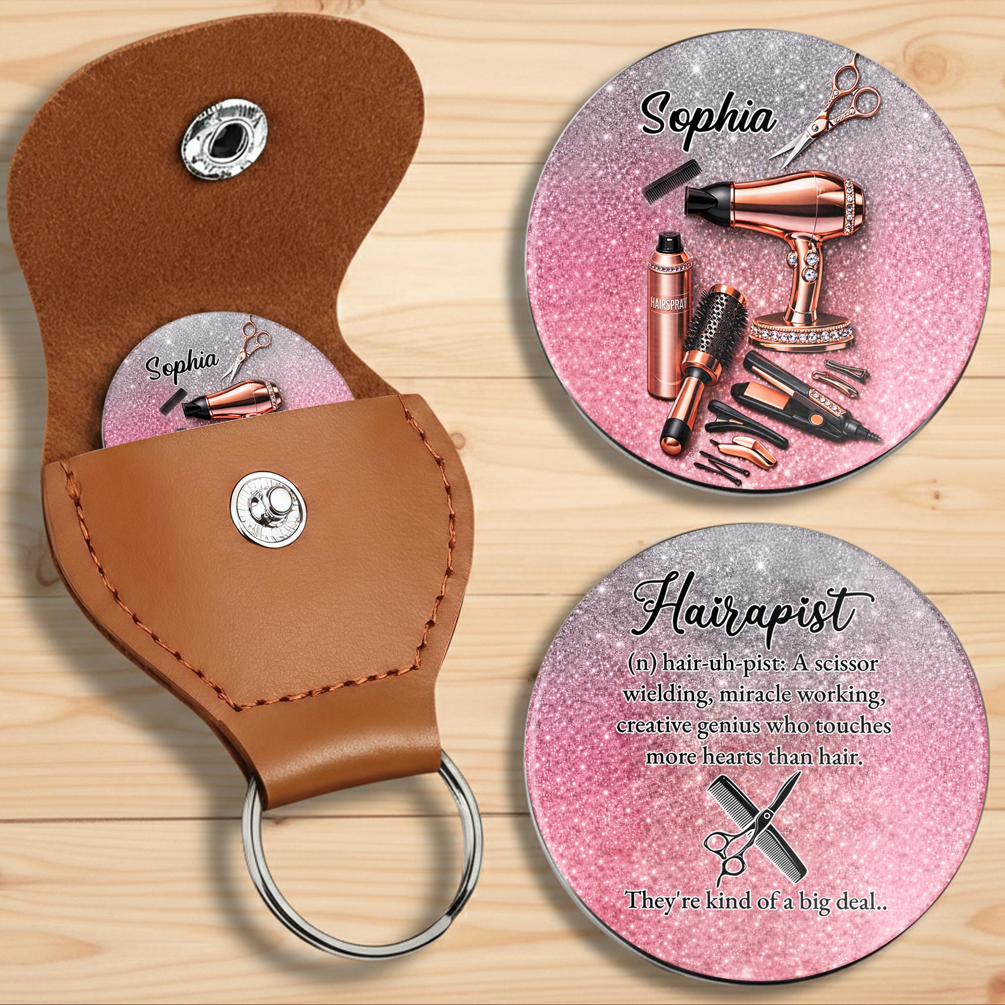 Hairapist Scissor Wielding Miracle Working, Personalized Custom Pocket ...