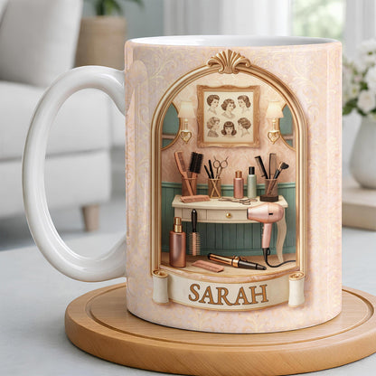 A Talented Hair Stylist Turns Every Day Into A Masterpiece Hair Dryer And Scissors - Personalized Custom Coffee Mug - HAIR076_MG