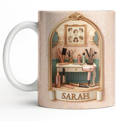 A Talented Hair Stylist Turns Every Day Into A Masterpiece Hair Dryer And Scissors - Personalized Custom Coffee Mug - HAIR076_MG