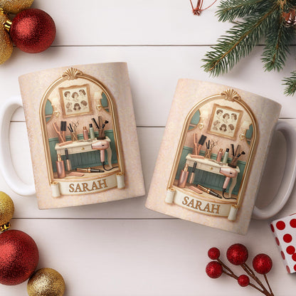 A Talented Hair Stylist Turns Every Day Into A Masterpiece Hair Dryer And Scissors - Personalized Custom Coffee Mug - HAIR076_MG