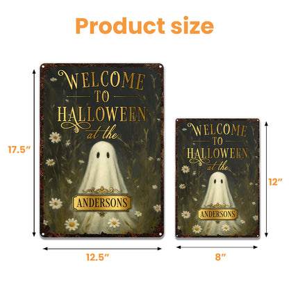 Welcome To Halloween At The Ghost And Flowers Sign