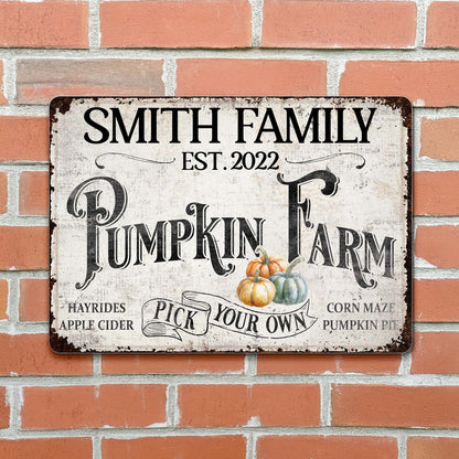 Personalized Pumpkin Farm With Autumn Festivities