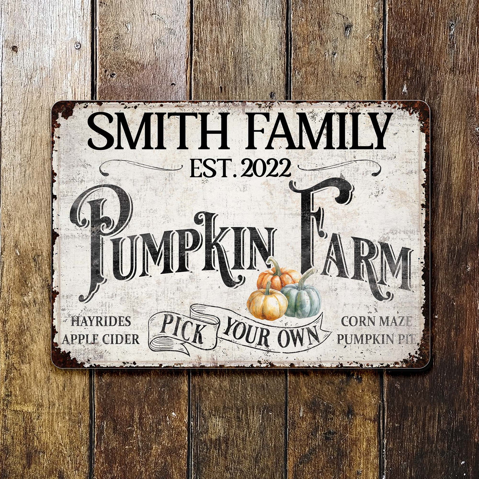 Personalized Pumpkin Farm With Autumn Festivities