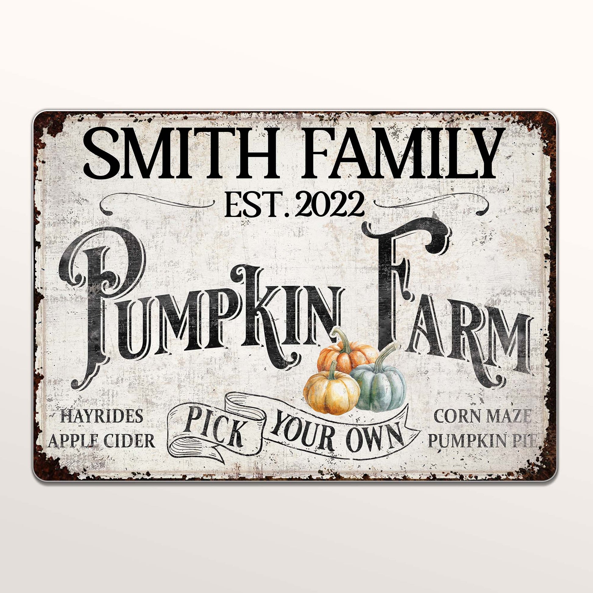 Personalized Pumpkin Farm With Autumn Festivities