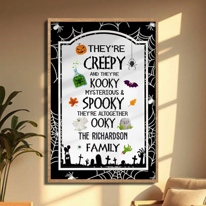 Creepy Kooky Mysterious & Spooky Halloween Family Poster