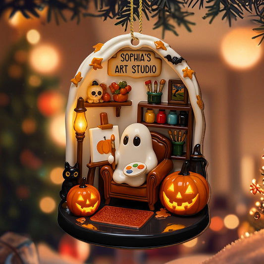 Your Art Studio - Personalized Custom Wood Ornament, Custom Shaped - HALW030_WDO