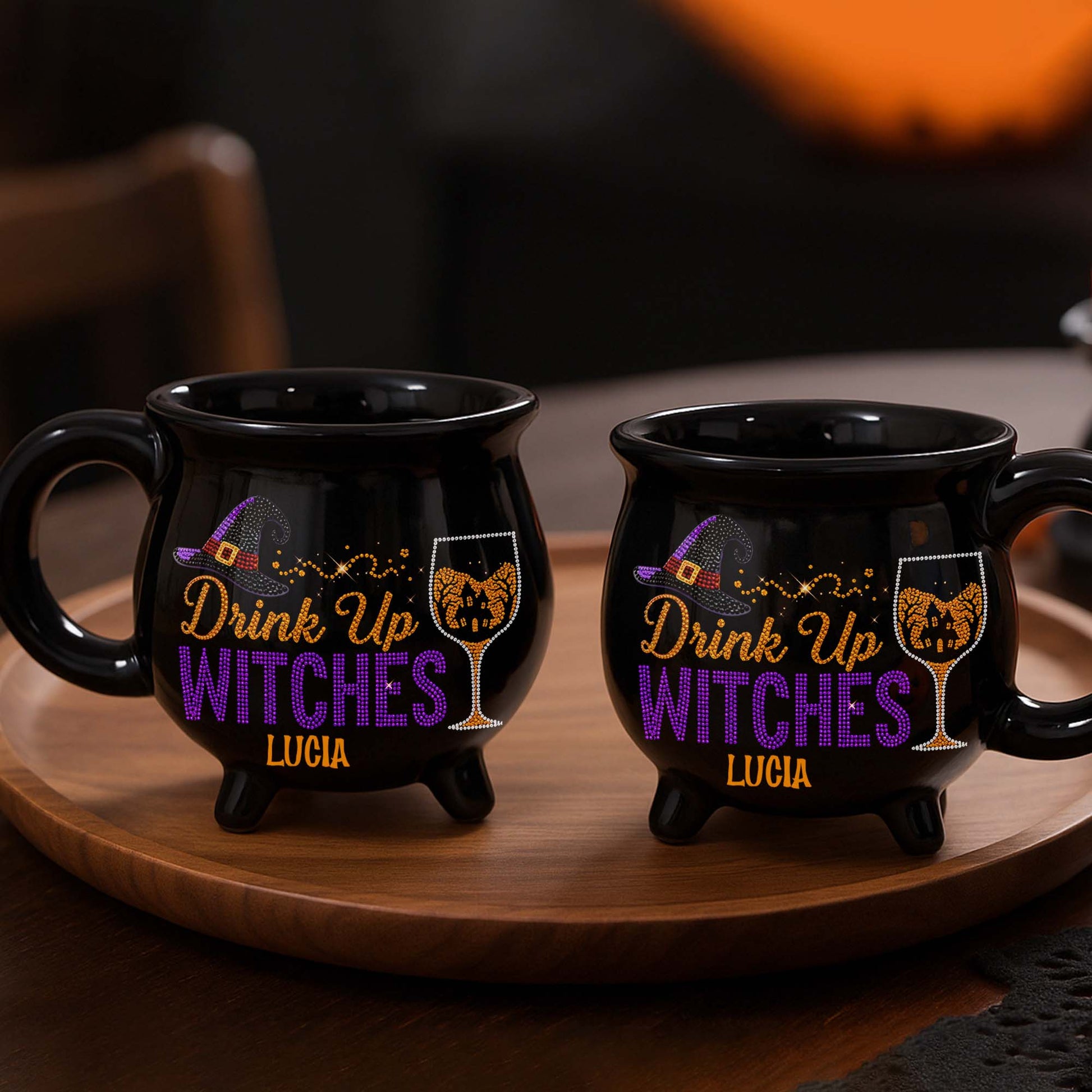 Drink Up Witches With Witch Hat And Wine Glass