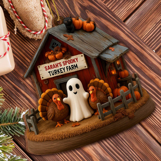 Sarah's Spooky Turkey Farm With Ghost And Turkeys