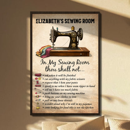 In My Sewing Room Thou Shall Not, Sewing Machine Art
