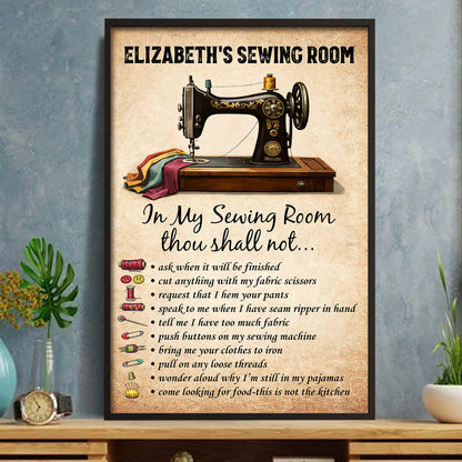 In My Sewing Room Thou Shall Not, Sewing Machine Art