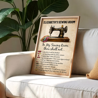 In My Sewing Room Thou Shall Not, Sewing Machine Art