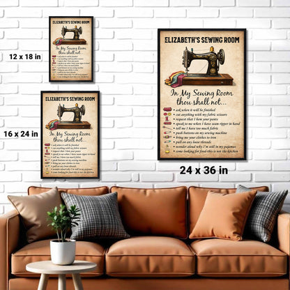 In My Sewing Room Thou Shall Not, Sewing Machine Art