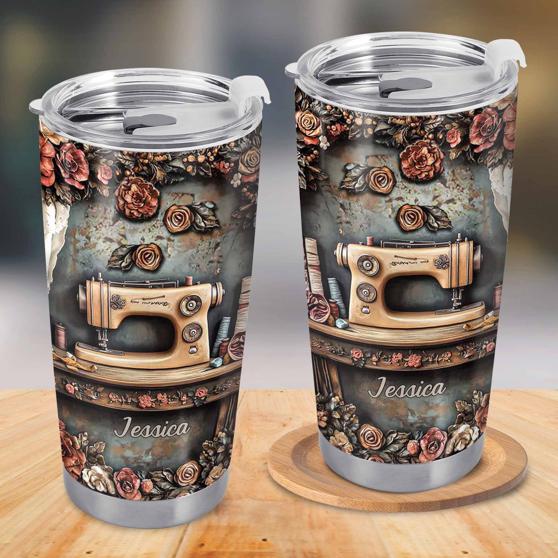 Celebrate Creativity Vintage Sewing Machine And Roses