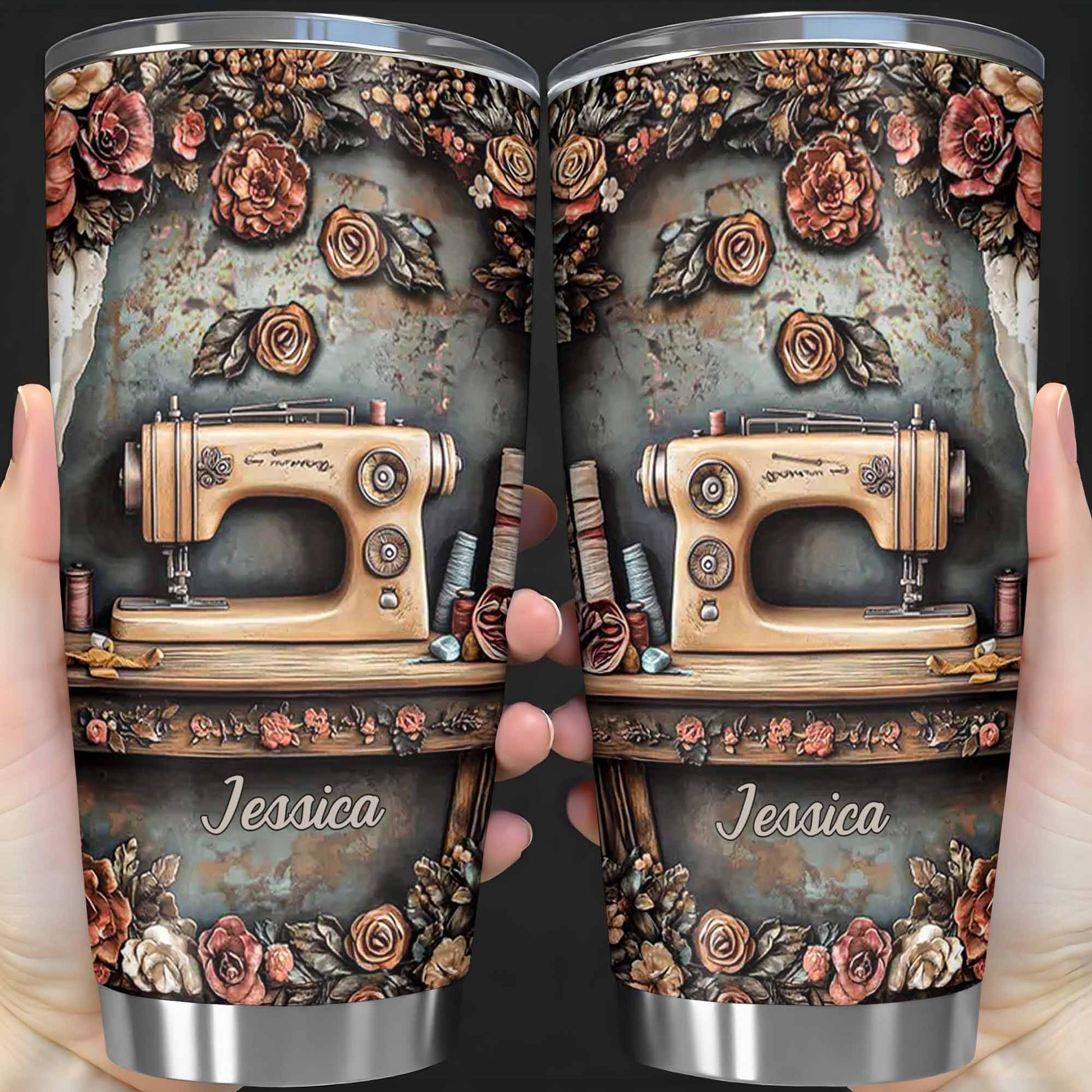 Celebrate Creativity Vintage Sewing Machine And Roses