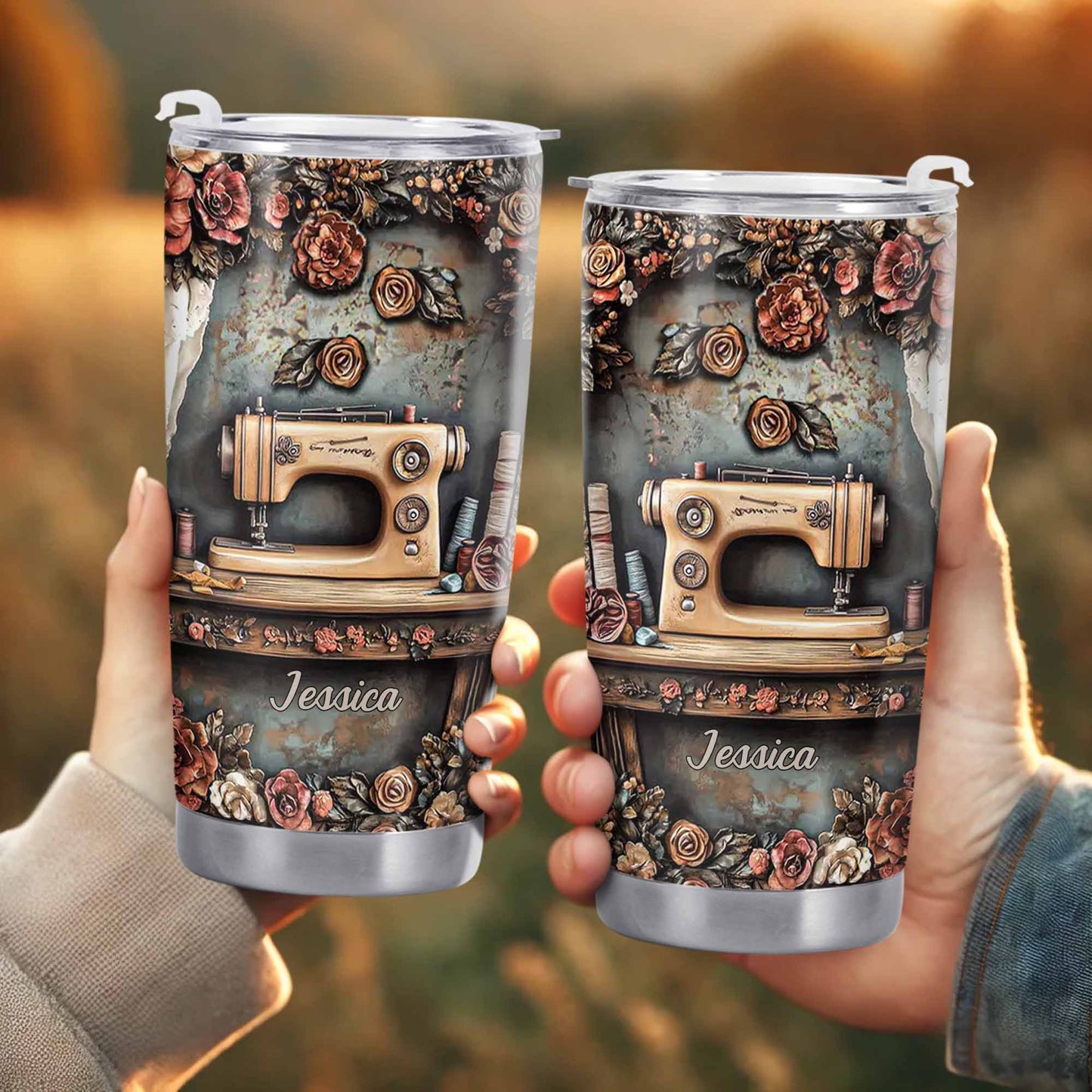 Celebrate Creativity Vintage Sewing Machine And Roses