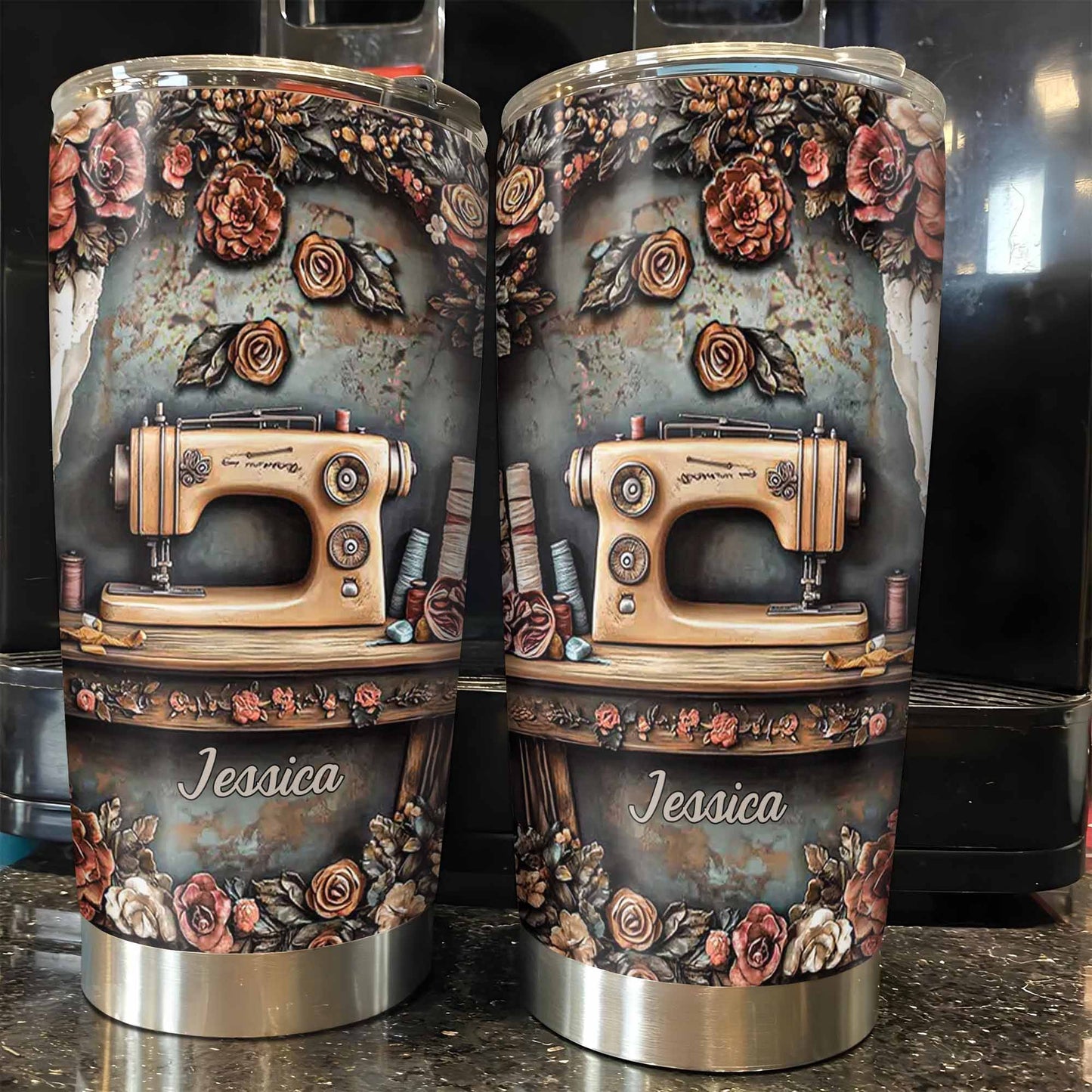 Celebrate Creativity Vintage Sewing Machine And Roses