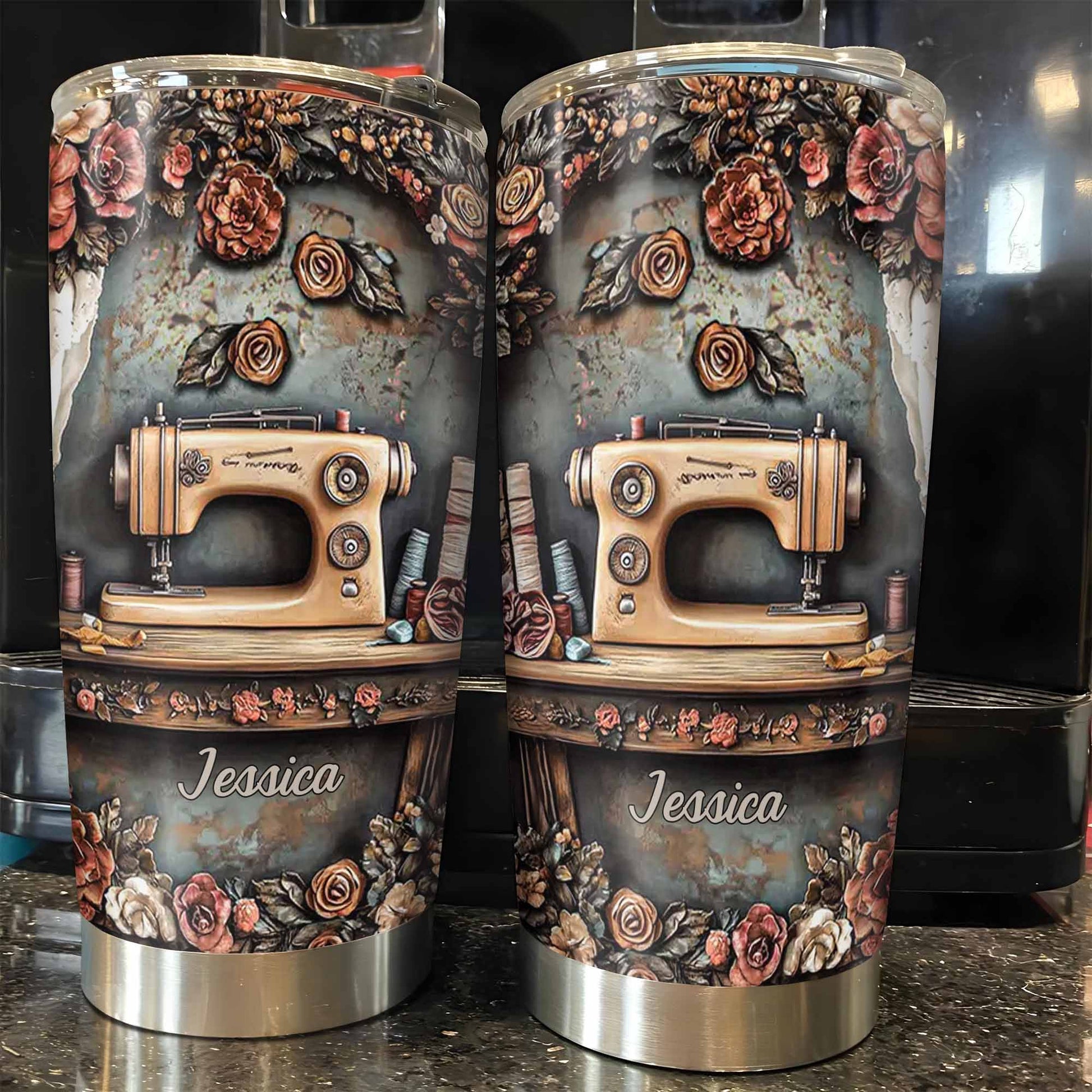 Celebrate Creativity Vintage Sewing Machine And Roses