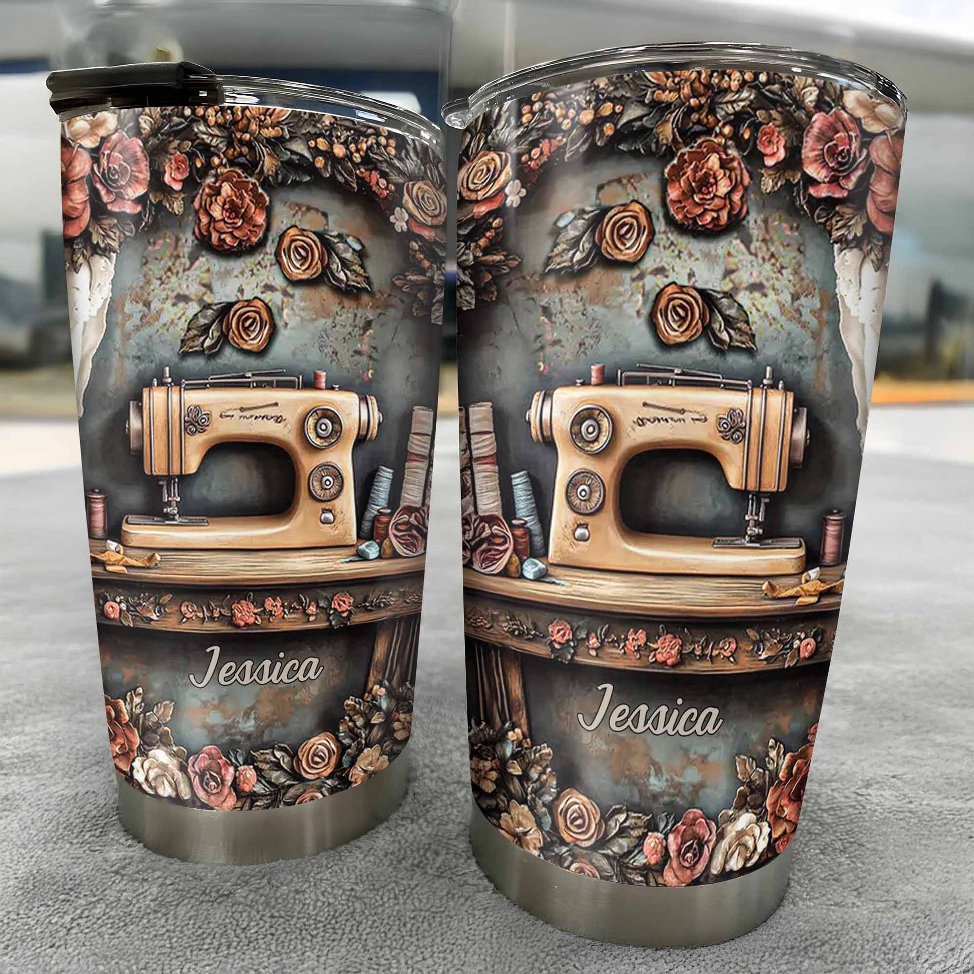 Celebrate Creativity Vintage Sewing Machine And Roses