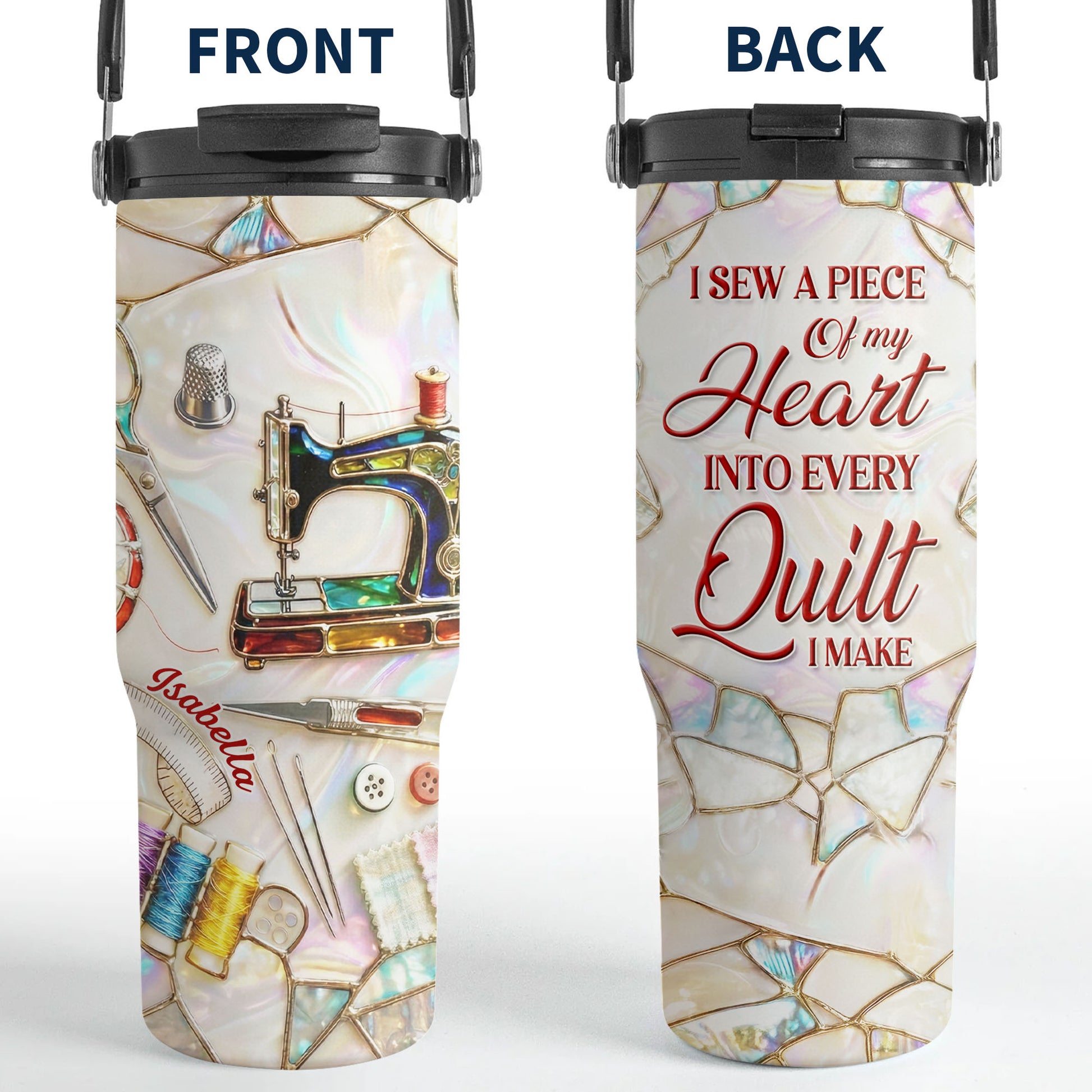 I Sew A Piece Of My Heart Into Every Quilt I Make Mosaic Pattern