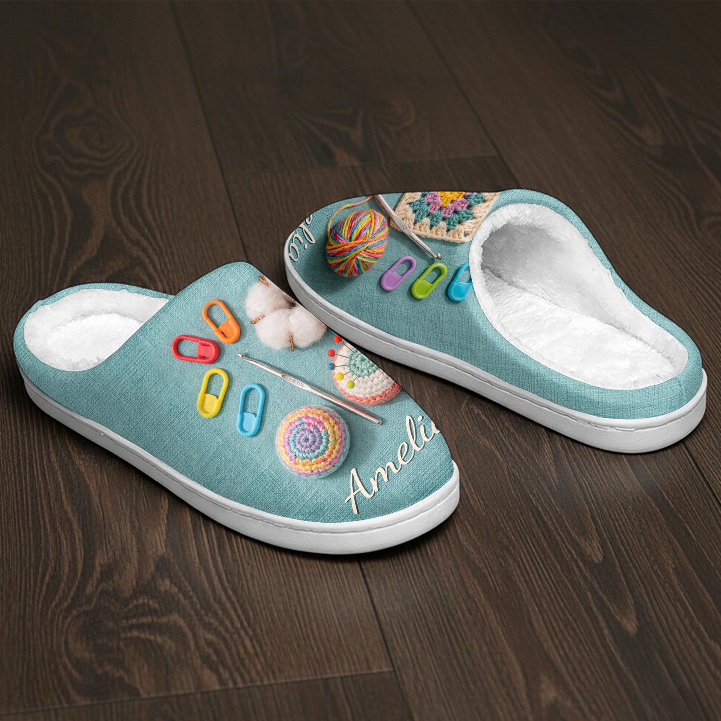 A Happy Place With Yarn And Crochet Hook Crafting Design