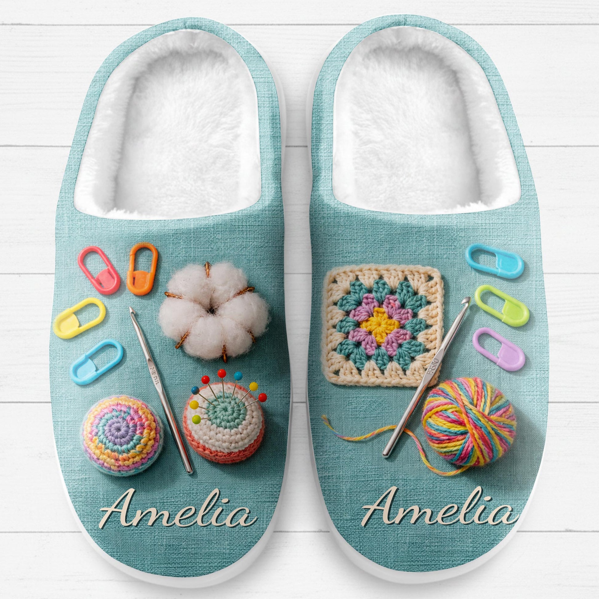 A Happy Place With Yarn And Crochet Hook Crafting Design